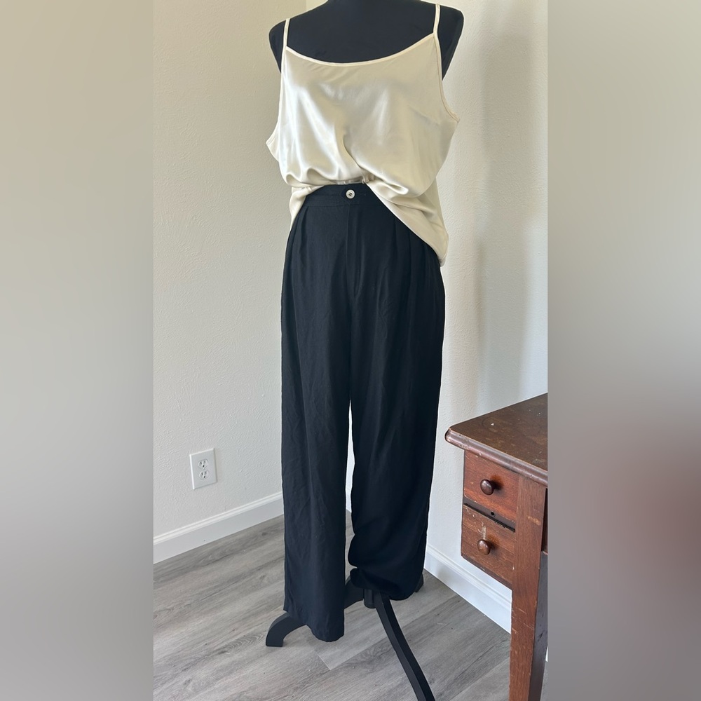 Liz Claiborne Vintage Black Silk Trousers